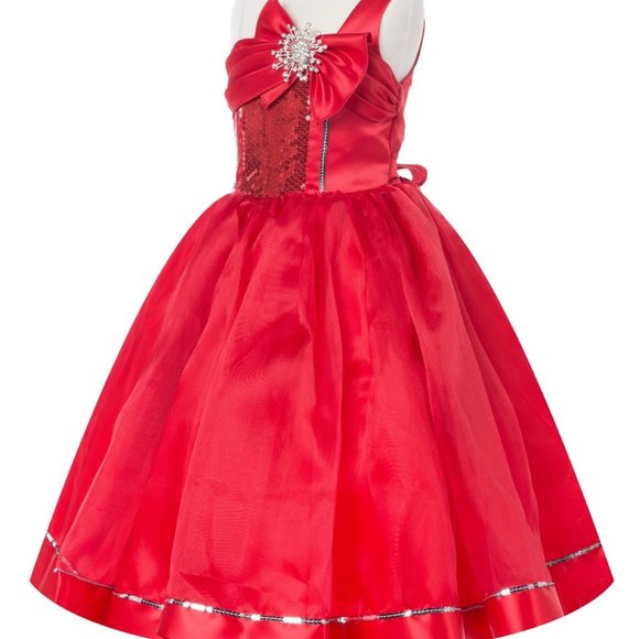 Girl Dress Sleeveless Sequin Wedding Holiday Pageant Dance Flower Girl Dress - Picture 4 of 4